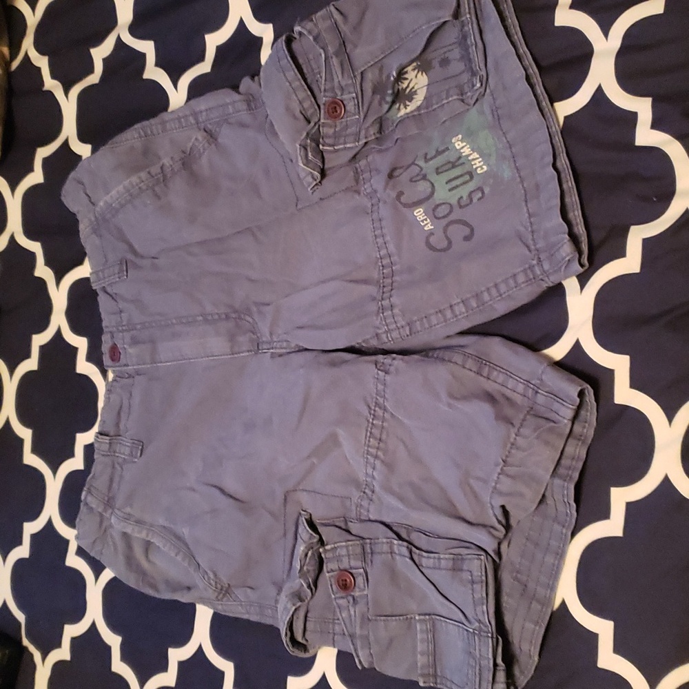 Blue cargo shorts